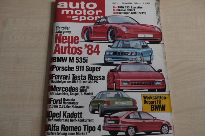 Deckblatt Auto Motor und Sport (14/1984)
